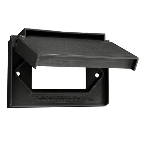 Main product image of 1-Gang Weatherproof Wallplate, Standard Size, Thermoplastic Nylon (Black)
