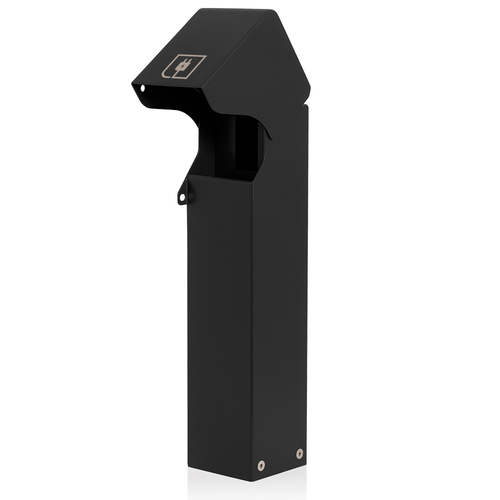 Main product image of 18" Stainless Steel Power Pedestal, Flush Hinge, Surface Mount (Black)