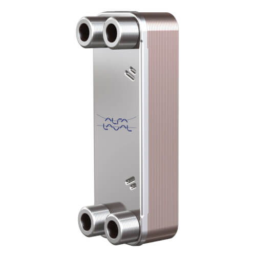 Main product image of CBH16-25H, Domestic Heating 240k BTU Brazed Plate Heat Exchanger, AISI 316L, Stainless Steel (25 Plates)