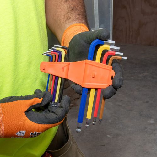 Main product image of 10 Piece Powder Coated Long Ball End Hex Key Set, SAE