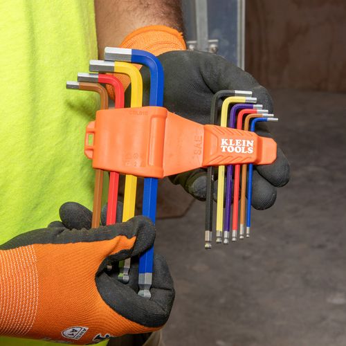 Main product image of 10 Piece Powder Coated Long Ball End Hex Key Set, SAE