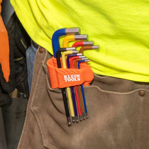 Main product image of 10 Piece Powder Coated Long Ball End Hex Key Set, SAE