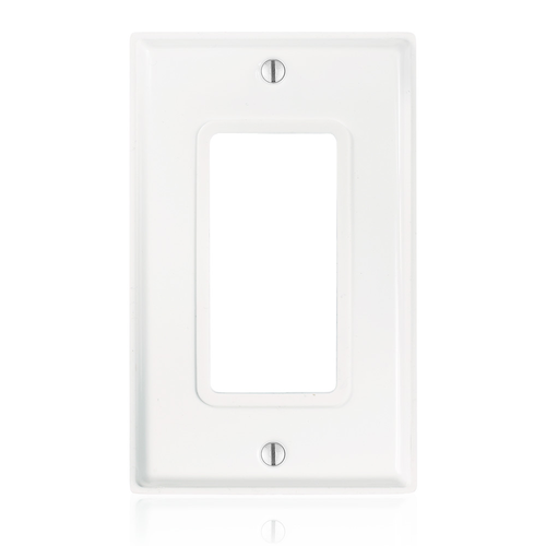 Main product image of 1-Gang Decora Wallplate, Standard Size, Non-magnetic Stainless Steel (White)