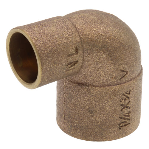 Main product image of 1-1/4" X 3/4" C x C Cast Brass 90-Degree Elbow (Lead Free)