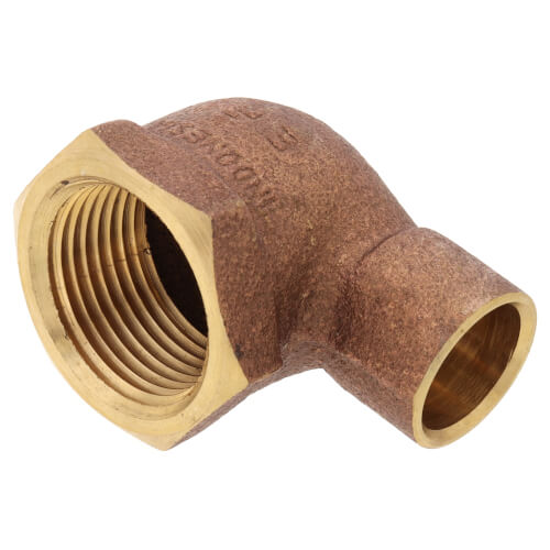 Main product image of 1/2" X 3/4" C x F Cast Brass 90-Degree Elbow (Lead Free)