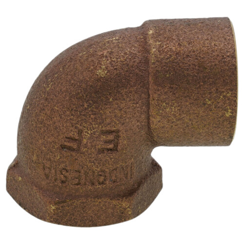 Main product image of 1/2" X 3/8" C x F Cast Brass 90-Degree Elbow (Lead Free)