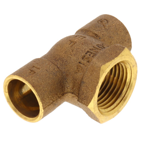 Main product image of 1/2" C x C x F Cast Brass Tee (Lead Free)