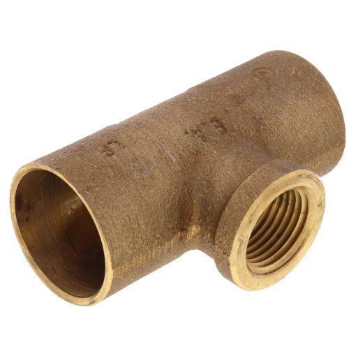 Main product image of 1" x 1" x 1/2" C x C x F Cast Brass Tee (Lead Free)