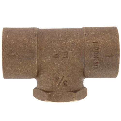 Main product image of 1" x 1" x 3/4" C x C x F Cast Brass Tee (Lead Free)