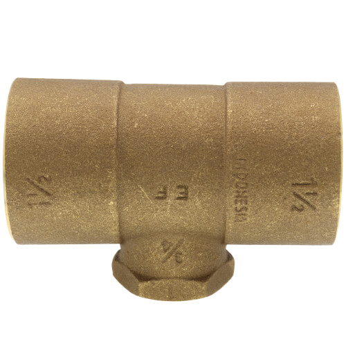Main product image of 1-1/2" x 1-1/2" x 3/4" C x C x F Cast Brass Tee (Lead Free)