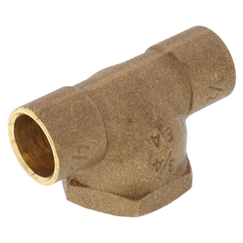 Main product image of 1/2" x 1/2" x 3/4" C x C x F Cast Brass Tee (Lead Free)