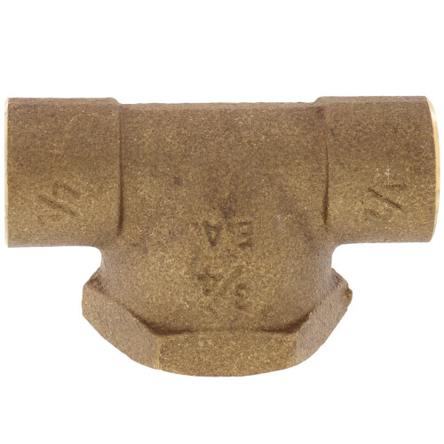 Main product image of 1/2" x 1/2" x 3/4" C x C x F Cast Brass Tee (Lead Free)