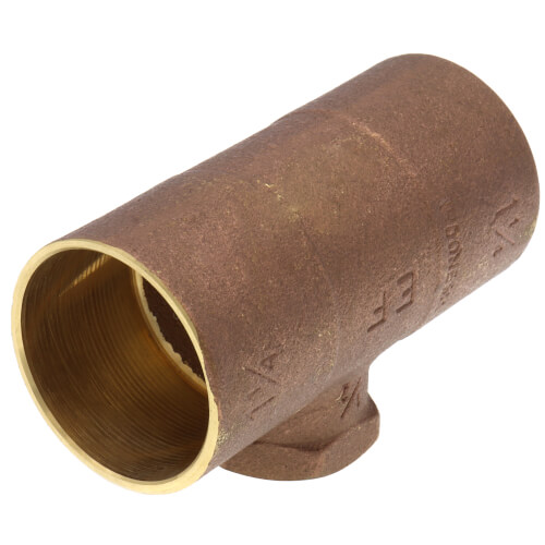 Main product image of 1-1/4" x 1-1/4" x 1/2" C x C x F Cast Brass Tee (Lead Free)
