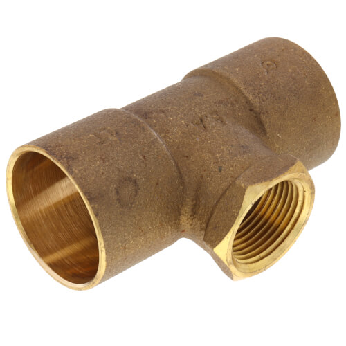 Main product image of 1-1/4" x 1-1/4" x 3/4" C x C x F Cast Brass Tee (Lead Free)