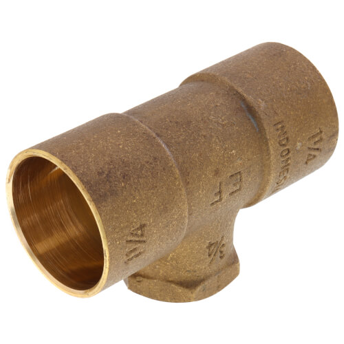 Main product image of 1-1/4" x 1-1/4" x 3/4" C x C x F Cast Brass Tee (Lead Free)