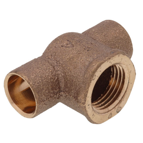 Main product image of 2" x 2" x 1/2" C x C x F Cast Brass Tee (Lead Free)
