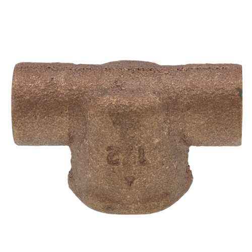 Main product image of 2" x 2" x 1/2" C x C x F Cast Brass Tee (Lead Free)