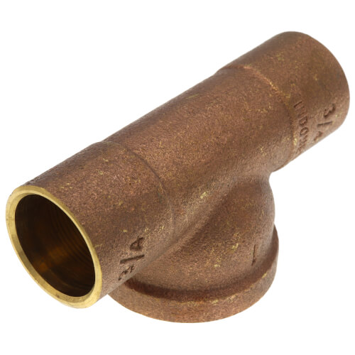 Main product image of 3/4" x 3/4" x 1" C x C x F Cast Brass Tee (Lead Free)