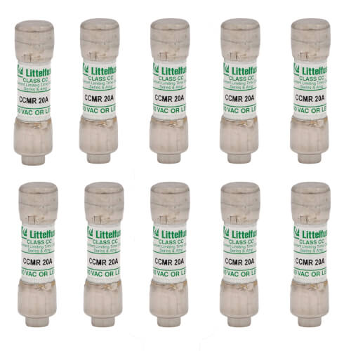 Main product image of 20 Amp Slo-Blo Time-Delay Class CC Current Limiting Fuse, 600V (Pack of 10)