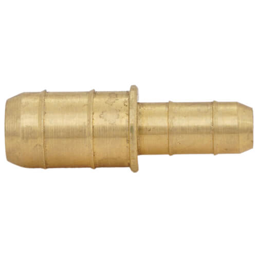Main product image of 3/8" Barbed x 1/4" Barbed (brass) Plastic Tubing Coupling