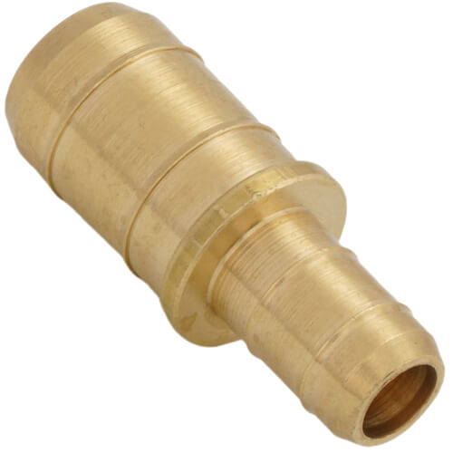 Main product image of 1/2" Barbed x 3/8" Barbed (brass) Plastic Tubing Coupling