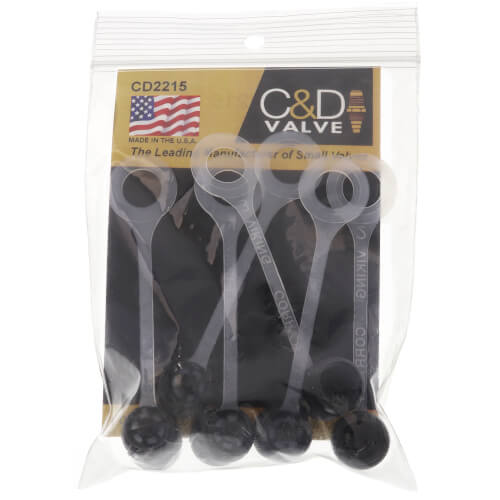 Main product image of 1/4" Flare Black Nylon Cap w/ Retainer Strap (6 Pack)