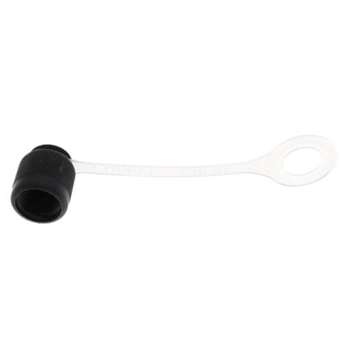 Main product image of 1/4" Flare Black Nylon Cap w/ Retainer Strap (6 Pack)