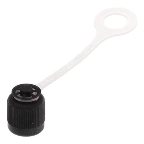Main product image of 1/4" Flare Black Nylon Cap w/ Retainer Strap (6 Pack)