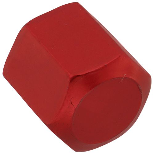 Main product image of 1/4" Red Anodized Aluminum Hex Cap (Pack of 10)