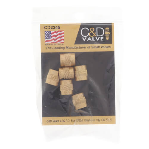 Main product image of 1/4" Flare Brass Cap (Pack of 6)