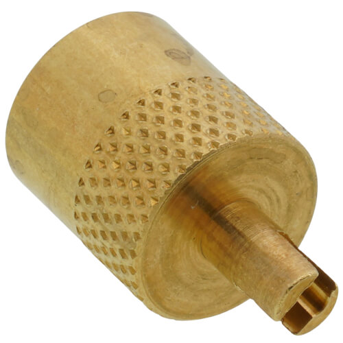 Main product image of 1/4" Flare Brass Cap w/ Core Wrench Tool on Top (Pack of 25)