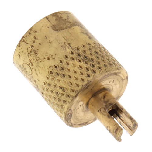 1/4" Flare Brass Cap w/ Core Wrench Tool on Top (Pack of 6)