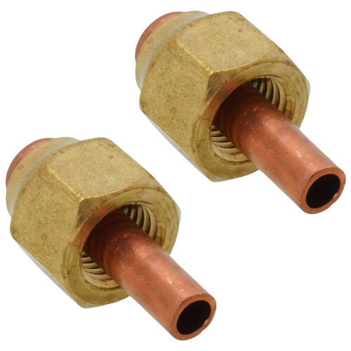 Main product image of 1/4" OD x 1-1/4" Copper Tube w/ 1/4" F. Double Flare and Depressed Tip (2 Pack)