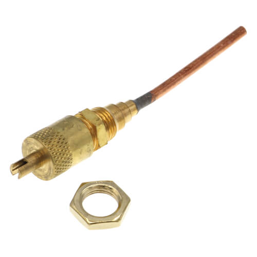 Main product image of 1/4" M. Flare Access Fitting w/ 1/8" Copper Tube Ext., 1/8" MPT Below Hex w/ CD2250 Cap & Valve Core (6 Pack)