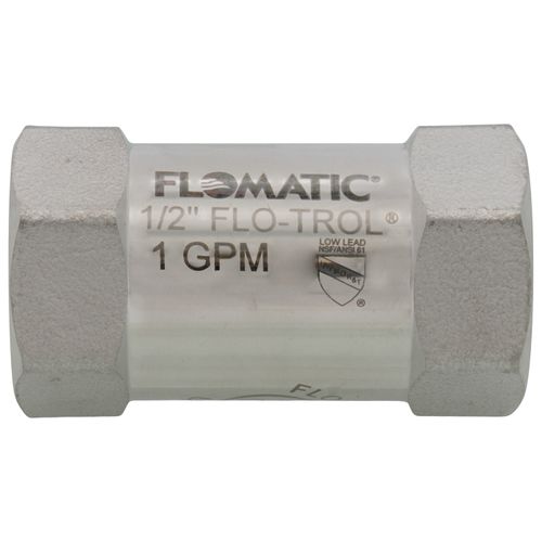 Main product image of 1/2" FNPT Flomatic Automatic Flow Control Valve, 125 psi, Stainless Steel (1.0 GPM)