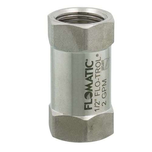 Main product image of 1/2" FNPT Flomatic Automatic Flow Control Valve, 200 psi, Stainless Steel (2.0 GPM)