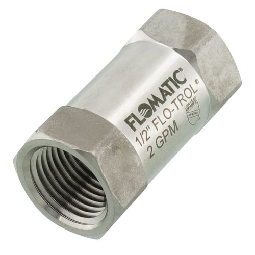 Main product image of 1/2" FNPT Flomatic Automatic Flow Control Valve, 200 psi, Stainless Steel (2.0 GPM)
