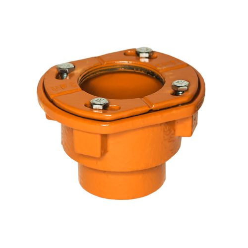 Main product image of No-Hub Outlet Compact Clamp Down Floor Drain, Cast Iron, 2" Throat