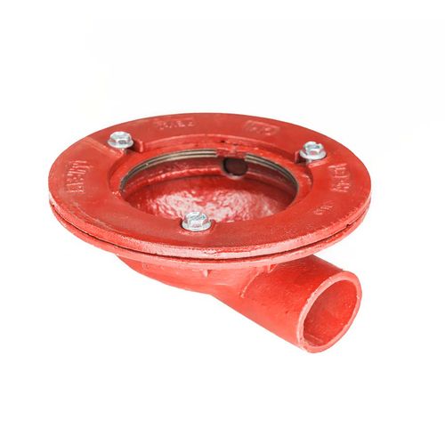 Main product image of Clamp Down Drain Cast Iron, Side Outlet No Trap 4" Throat, 2" Outlet