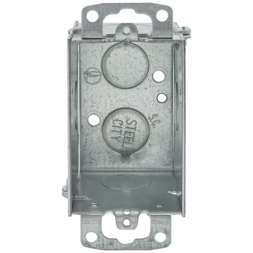 Main product image of 2-1/2" Deep Gangable Switch Box w/ Ears Flush, 1/2" Knockouts & Beveled Corners