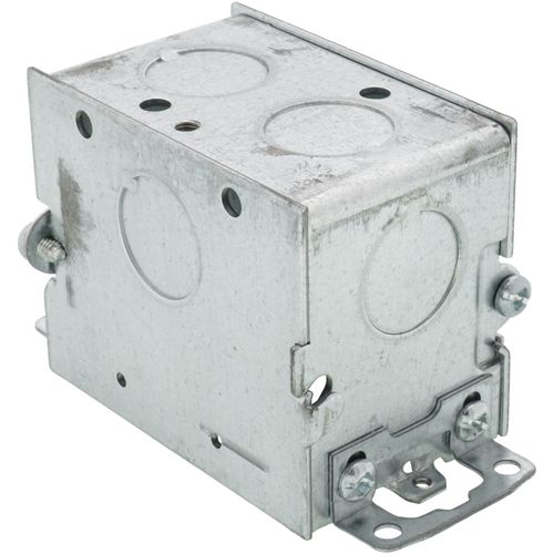 Main product image of 2-1/2" Deep Gangable Switch Box w/ Ears Flush, 1/2" Knockouts & Beveled Corners
