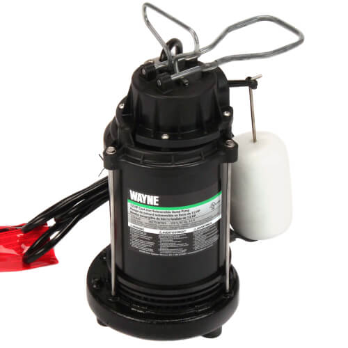 Main product image of 1/2 HP, Epoxy Coated Cast Iron Auto Submersible Sump Pump w/ Vertical Float Switch