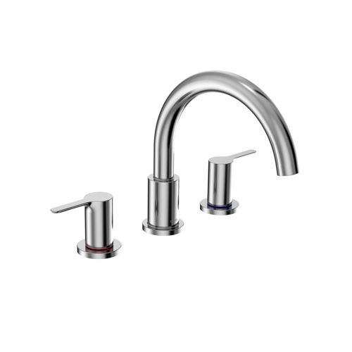 Main product image of TBS01201U#CP LB Two Handle Deck Mount Roman Tub Filler Trim (Polished Chrome)