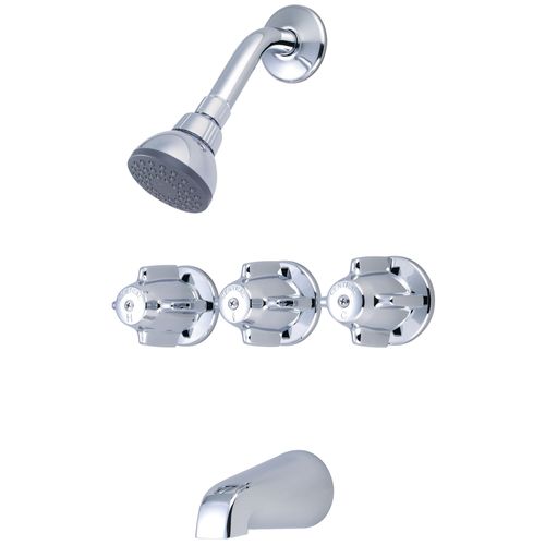 Main product image of Three Handle Trim Kit w/ Canopy Handles & Escutcheons (Chrome), TR-3