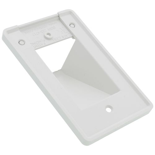 Main product image of Reversible 1- Gang Two-Piece Low-Voltage Cable Entrance Plate (White)