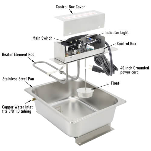 CEV500 Beckett Pumps CEV500 Condensate Evaporator Pan with Float Switch (500W)
