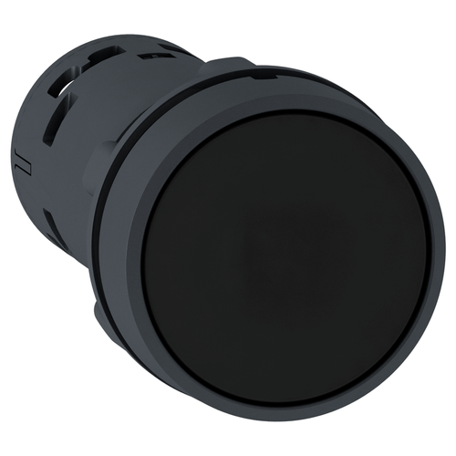 Main product image of Harmony XB7 Monolithic Push Button, Unmarked, Push to Release, 1 NO - Black