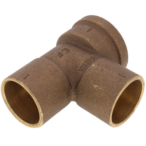 Main product image of 1" C x F x C Cast Brass Tee (Lead Free)