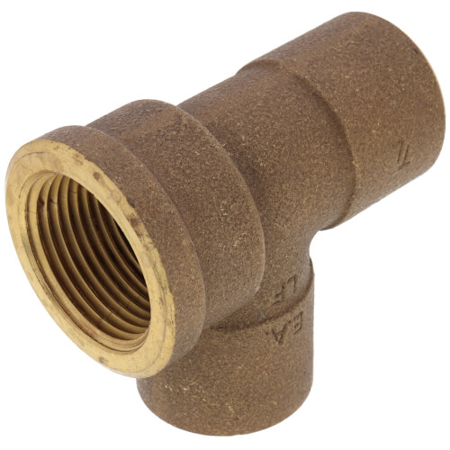 Main product image of 1" C x F x C Cast Brass Tee (Lead Free)