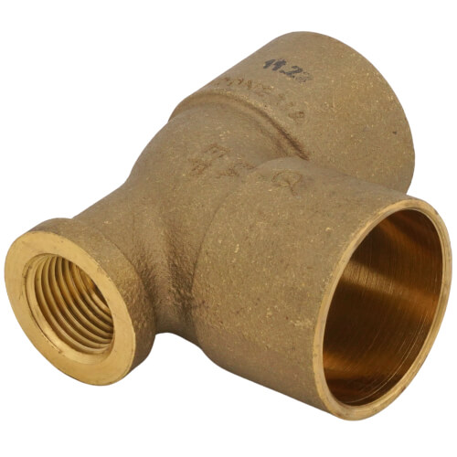 Main product image of 1-1/4" x 1/2" x 1-1/4" C x F x C Cast Brass Tee (Lead Free)